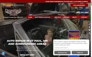 Dynotech Auto Repair of Minneapolis website