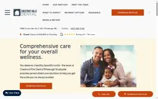 Chestnut Hills Dental Pittsburgh Shadyside website