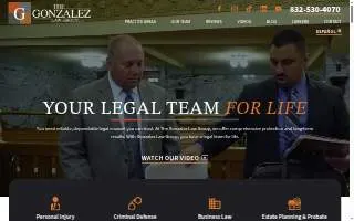 The Gonzalez Law Group, PLLC of Houston website