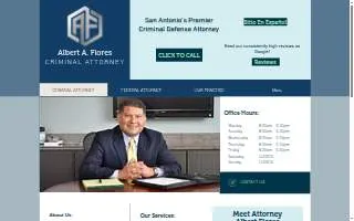 The Law Office of Albert Flores website