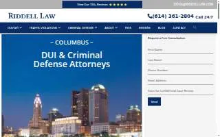 Riddell Law LLC of Columbus website