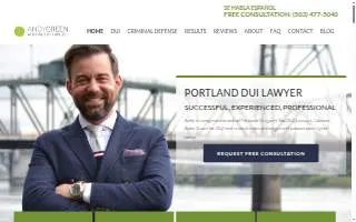Andy Green Attorney at Law of Portland website