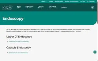 Endoscopy Boston Medical Center website