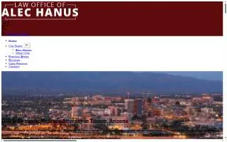 Law Office of Alec Hanus website