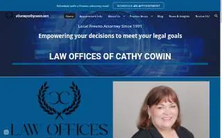 Law Offices of Cathy Cowin website
