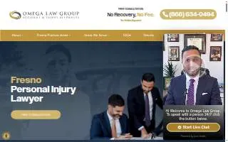 Omega Law Group Accident & Injury Attorneys of Fresno website