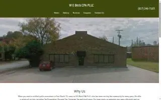 W E Beck CPA PLLC of Fort Worth website