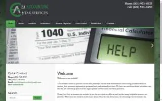 EA Accounting & Tax Services website