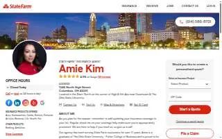Amie Kim - State Farm Insurance Agent website