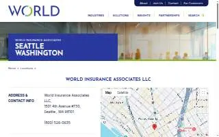 World Insurance Associates LLC of Seattle website