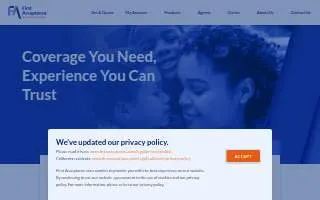 First Acceptance Insurance website