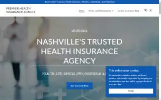 Nashville Premier Health Insurance website