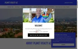 Planet Realty of Phoenix website