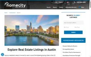 HomeCity Real Estate of Austin website
