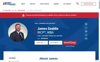 First Command Financial Advisor - James Geddie, RICP®|MBA website