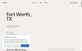Oath Planning - Fort Worth Wealth Management & Financial Advisors website