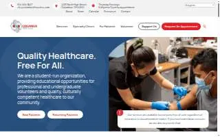 Columbus Free Clinic website