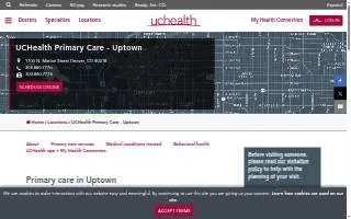 UCHealth Primary Care - Uptown website