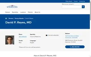 David Reyes, MD website