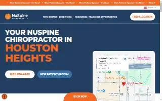 NuSpine Chiropractic - Houston website