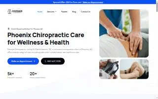 Hansen Chiropractic of Phoenix website