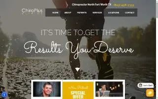ChiroPlus Clinics website