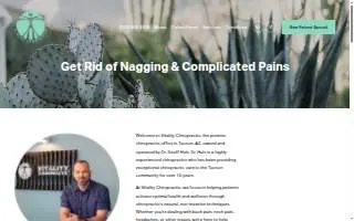 Vitality Chiropractic of Tucson website