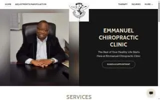 Emmanuel Chiropractic Clinic website