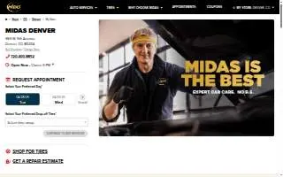 Midas of Denver website