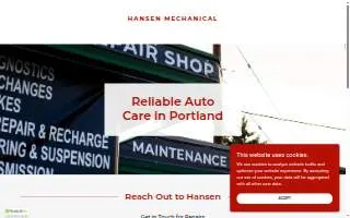 Hansen Mechanical website