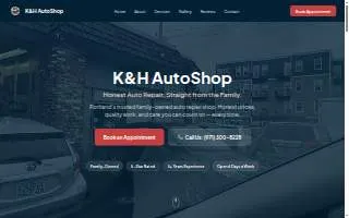 K&H Auto Shop website