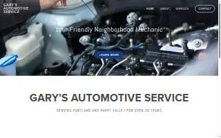 Gary's Automotive Service website