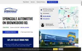Springdale Automotive Centers website