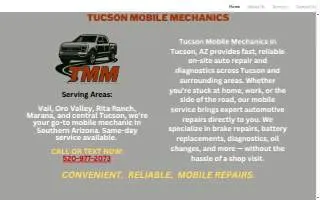 Tucson Mobile Mechanics website