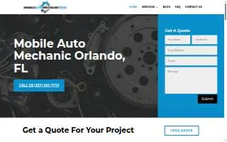 Mobile Auto Mechanic website