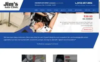 Jim's Auto Clinic of Cincinnati website