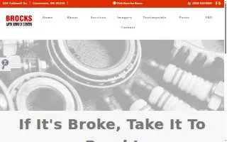 Brock's Auto Service Center website