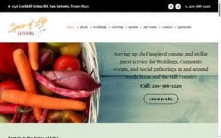 Spice of Life Catering website