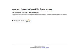 The Mission Kitchen website