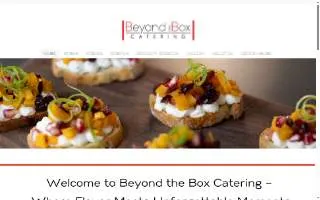 Beyond the Box Catering website