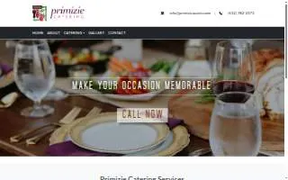 Primizie Catering website