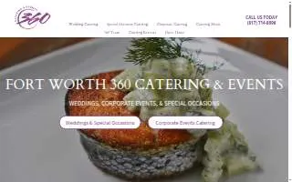 360 Catering and Events website