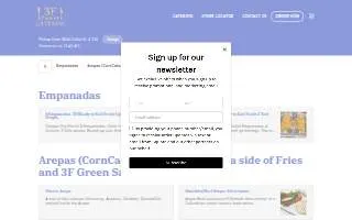 3F Premier Catering website