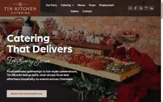 Tin Kitchen Catering website
