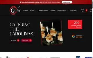 Catering By Cordre website