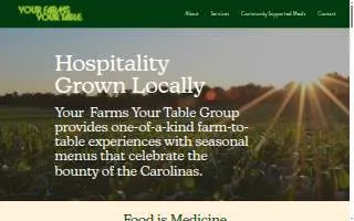Your Farms Your Table website