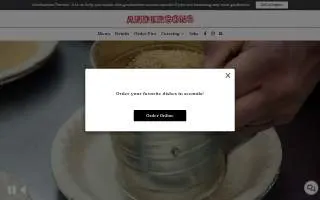 Anderson Catering website