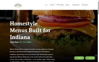 Hoosier Homestyle Catering website