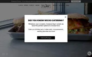 TURF Catering + Kitchen of Indianapolis website