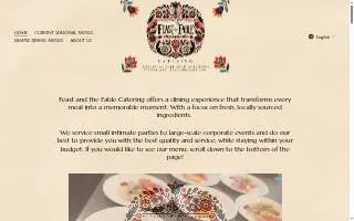 Feast and The Fable Catering of Boston website